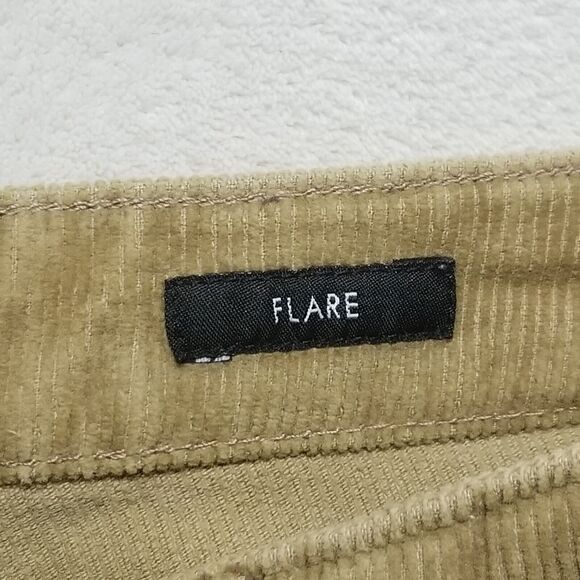 CALVIN KLEIN 8/32 Pants Flare Low Rise Corduroy Camel Tan Academia Bohemian Boho - Picture 5 of 11